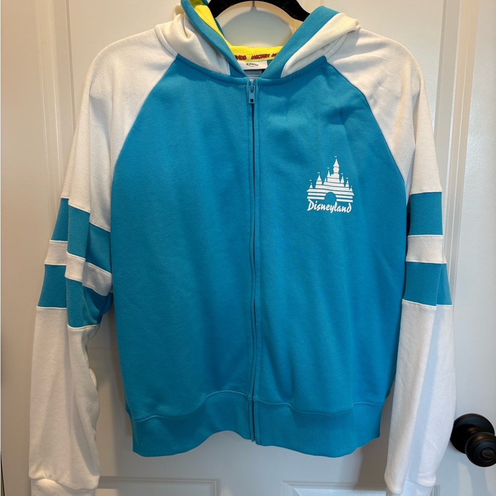 Disneyland Fab 5 Blue and White Zipper Hoodie Sweatshirt, L - Picture 3 of 15